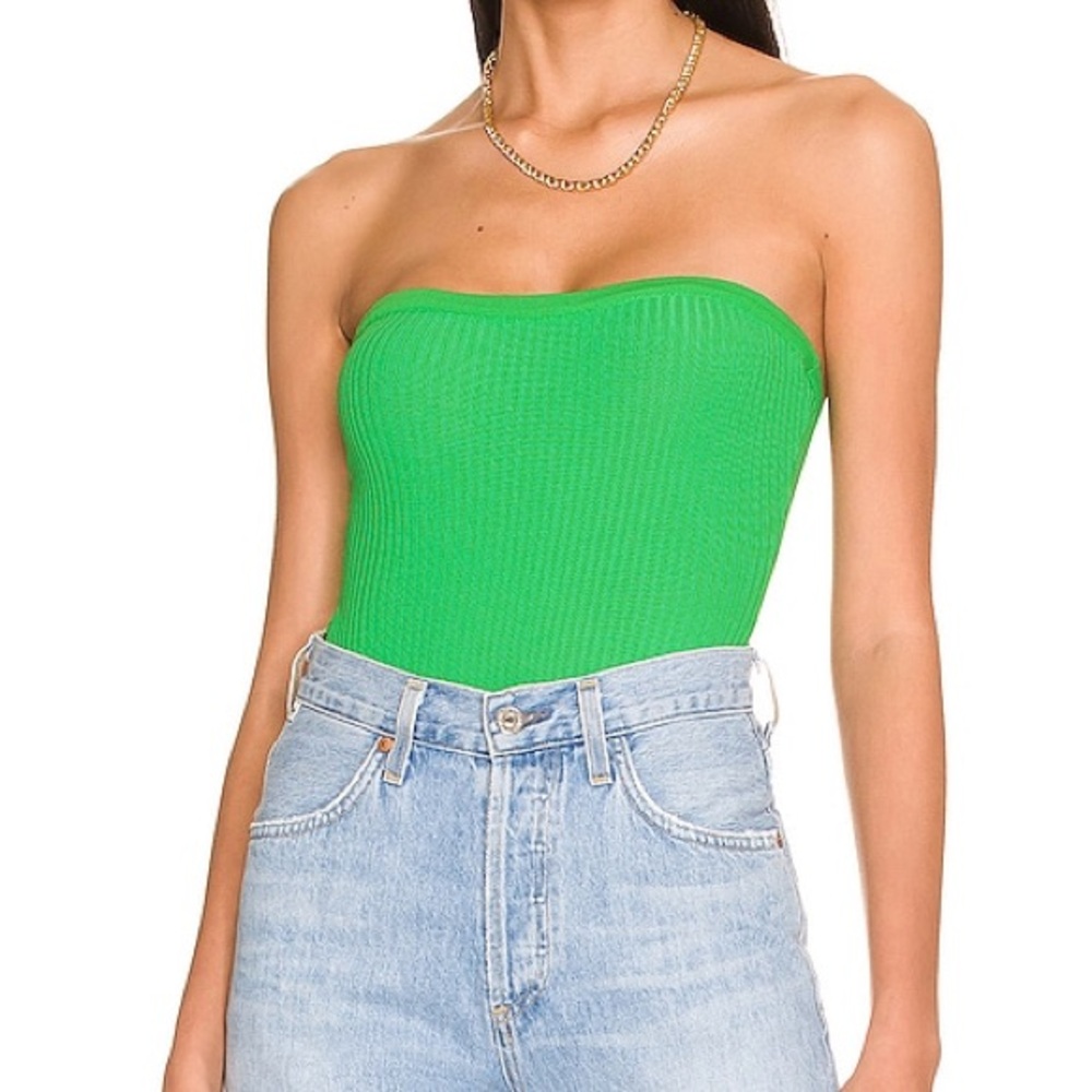 NWT Revolve All The Ways Maiah Strapless Ribbed Bodysuit